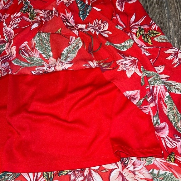 She + Sky Red Floral Dress - Picture 8 of 12